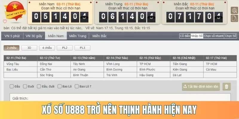 Thông tin về cổng xổ số U888